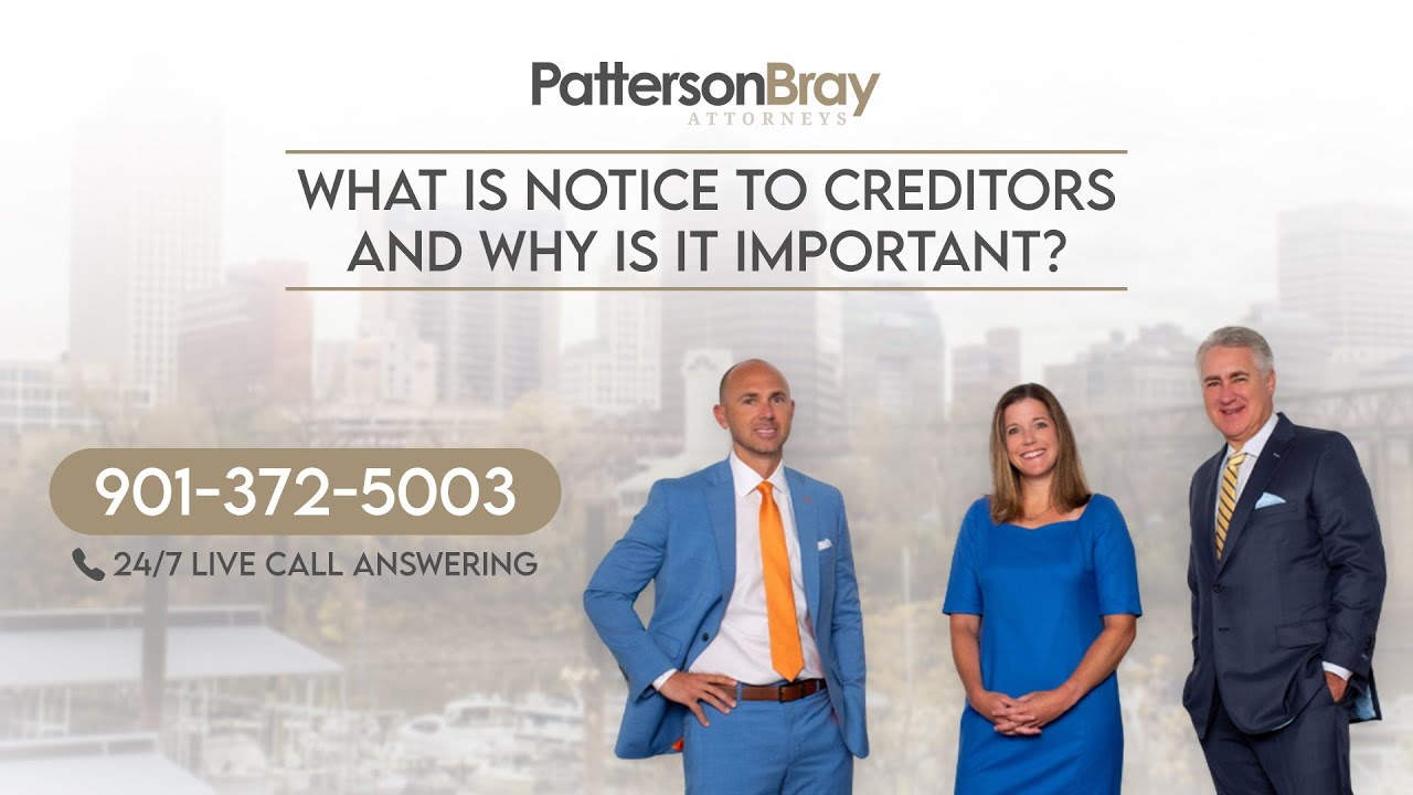 What is Notice to Creditors and why is it important